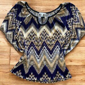 NOTIONS Butterfly Sleeve Top Women's Size S New W/O Tags